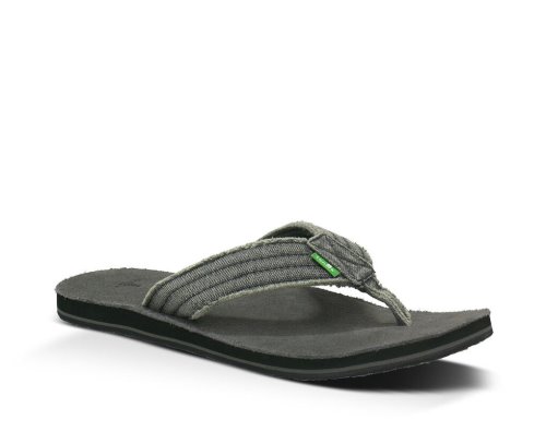 Tong Sanuk Fraid Not Homme - Grise Foncé MKOQCX362